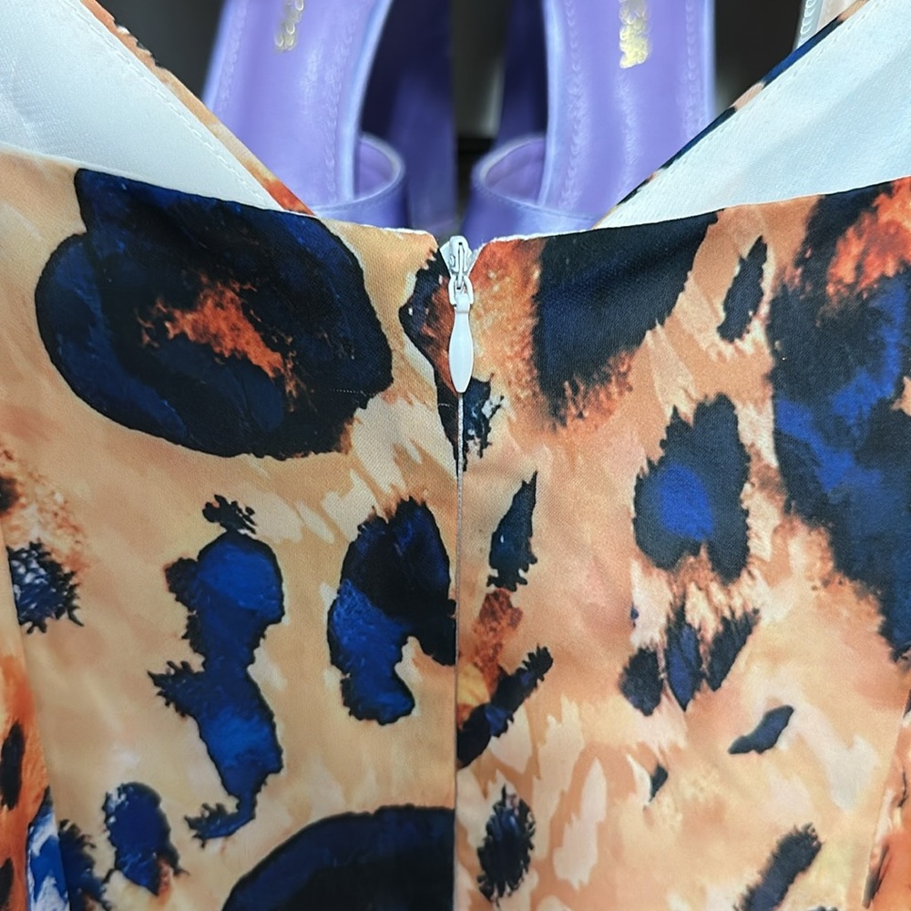 Leopard Ruffle Maxi Dress - Multi Color - Picture 8 of 9